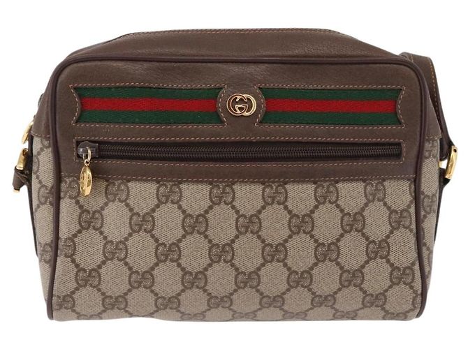 GUCCI GG Supreme Shoulder Bag PVC Beige Gold 56 01 087 - vista 13