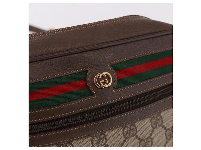 GUCCI GG Supreme Shoulder Bag PVC Beige Gold 56 01 087 - vista 17