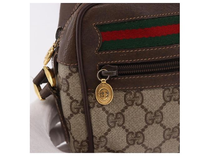 GUCCI GG Supreme Shoulder Bag PVC Beige Gold 56 01 087 - vista 18