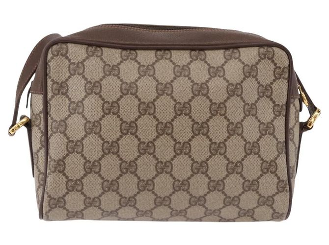 GUCCI GG Supreme Shoulder Bag PVC Beige Gold 56 01 087 - vista 2