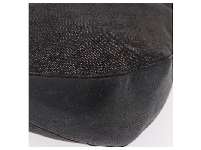 GUCCI Bolsa de mão em tela GG Outlet Preto Prata 179777 - vista 15