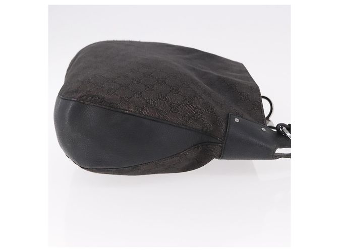 GUCCI Bolsa de mão em tela GG Outlet Preto Prata 179777 - vista 3