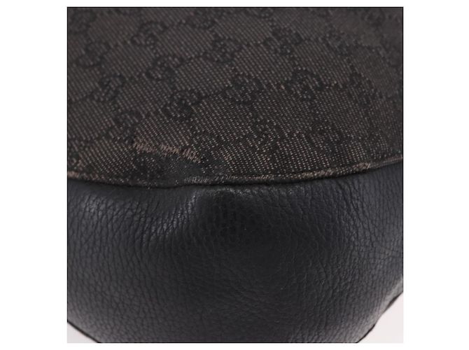 GUCCI Bolsa de mão em tela GG Outlet Preto Prata 179777 - vista 8