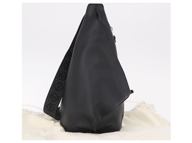 LOEWE Anton Sling Schultertasche Leder Schwarz Silber - Ansicht 12