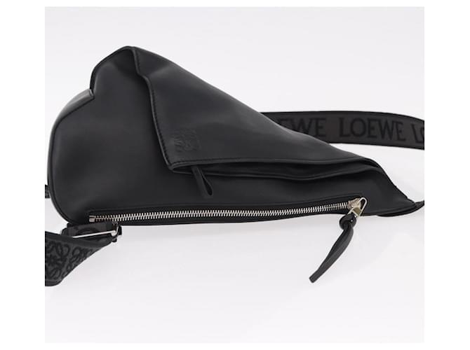 LOEWE Anton Sling Schultertasche Leder Schwarz Silber - Ansicht 3
