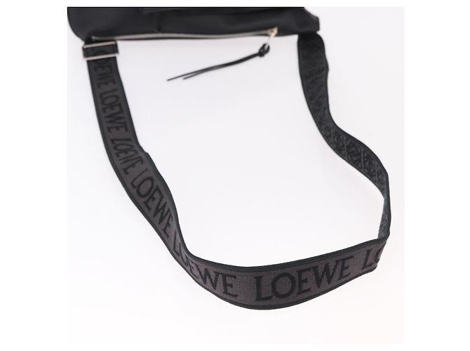 LOEWE Anton Sling Schultertasche Leder Schwarz Silber - Ansicht 7