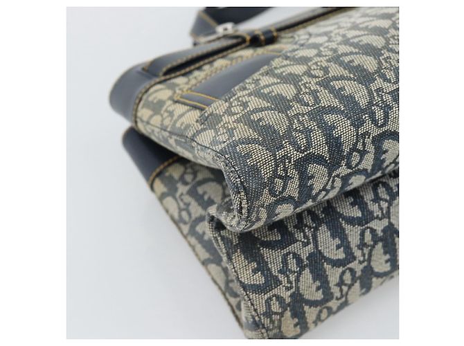 Christian Dior Trotter Canvas Hand Bag Navy Silver - vista 14