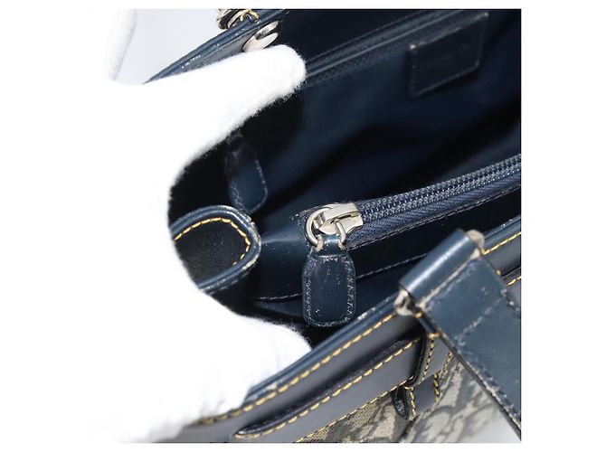 Christian Dior Trotter Canvas Hand Bag Navy Silver - vista 21