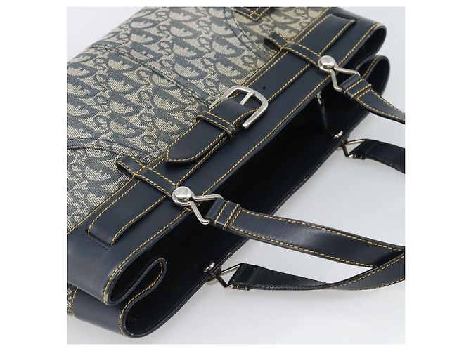 Christian Dior Trotter Canvas Hand Bag Navy Silver - vista 6
