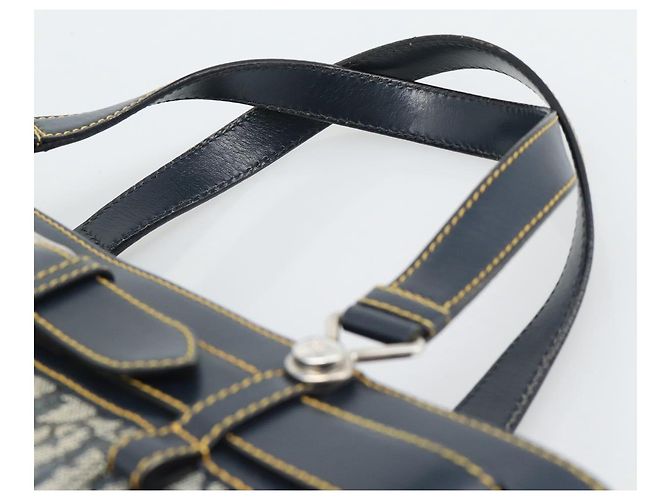 Christian Dior Trotter Canvas Hand Bag Navy Silver - vista 8