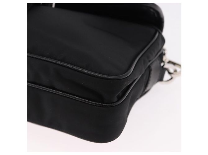 PRADA Shoulder Bag Nylon Black Silver - vista 14