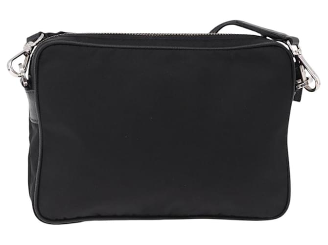 PRADA Shoulder Bag Nylon Black Silver - vista 2