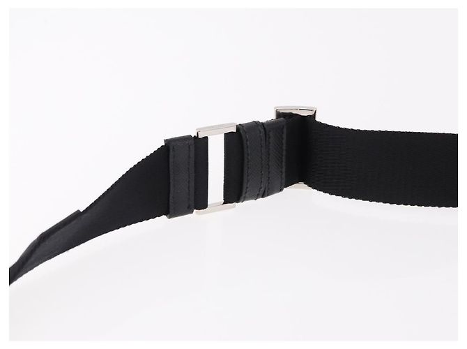 PRADA Shoulder Bag Nylon Black Silver - vista 7