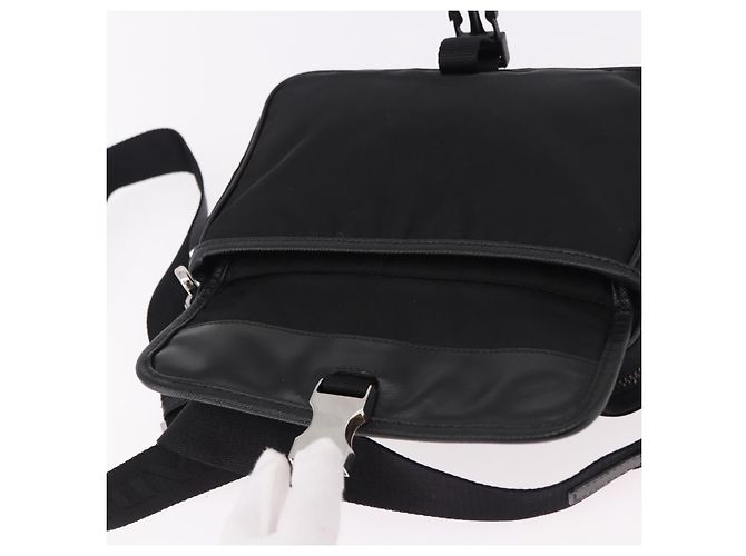 PRADA Shoulder Bag Nylon Black Silver - vista 9
