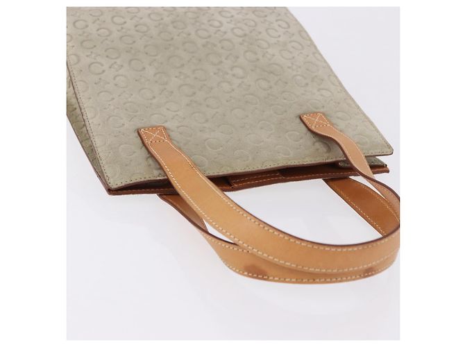 Céline CELINE C Macadam Canvas Hand Bag Suede Gray Silver - vista 6