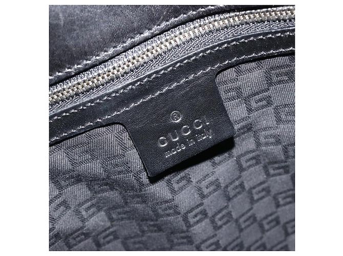 GUCCI Interlocking G Hand Bag Canvas Black Silver 114875 - vista 19