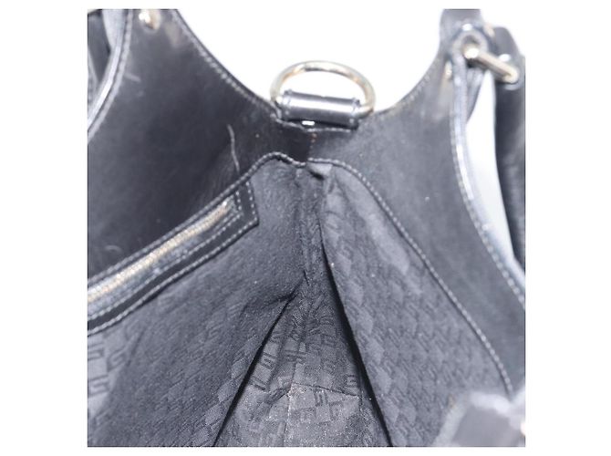 GUCCI Interlocking G Hand Bag Canvas Black Silver 114875 - vista 20