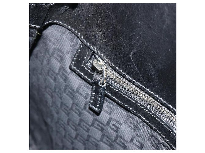 GUCCI Interlocking G Hand Bag Canvas Black Silver 114875 - vista 22