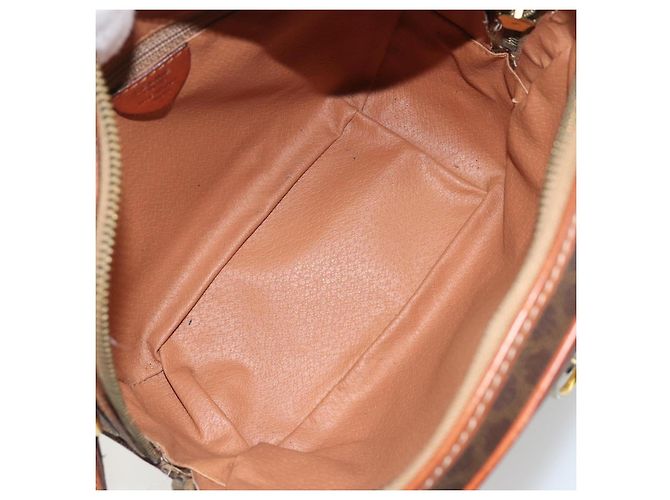 Céline CELINE Macadam Canvas Shoulder Bag PVC Leather Brown Gold - vista 10