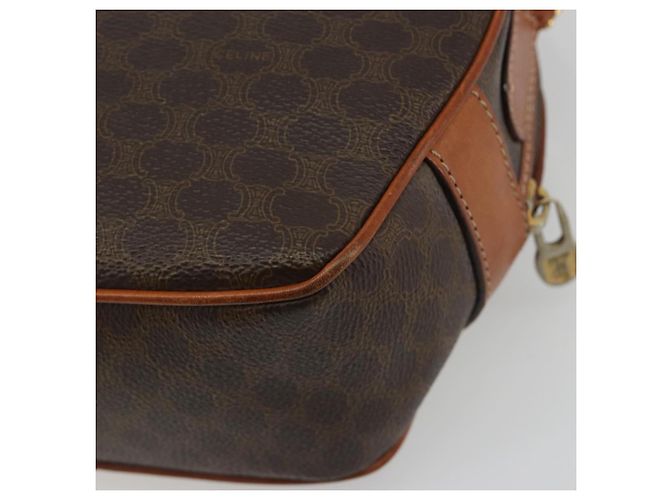 Céline CELINE Macadam Canvas Shoulder Bag PVC Leather Brown Gold - vista 16