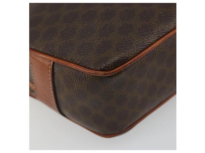 Céline CELINE Macadam Canvas Shoulder Bag PVC Leather Brown Gold - vista 17
