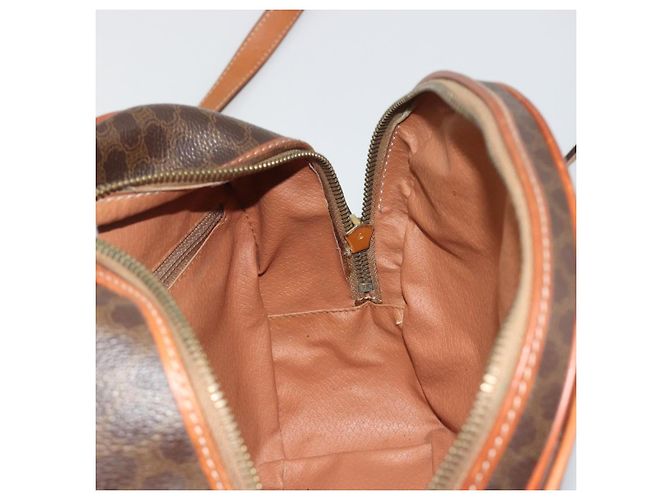 Céline CELINE Macadam Canvas Shoulder Bag PVC Leather Brown Gold - vista 19