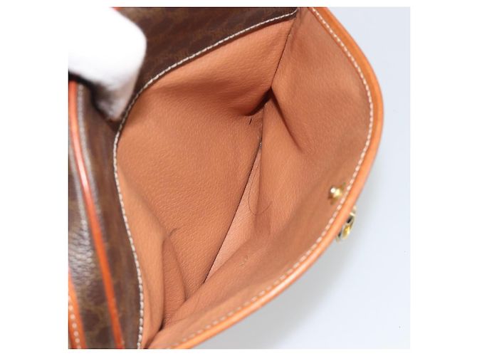 Céline CELINE Macadam Canvas Shoulder Bag PVC Leather Brown Gold - vista 23