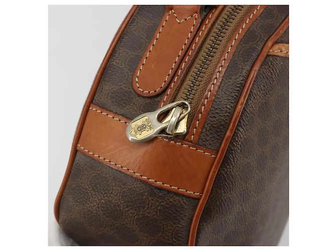 Céline CELINE Macadam Canvas Shoulder Bag PVC Leather Brown Gold - vista 9