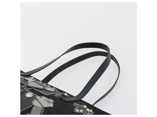 PRADA Robot Tote Bag Nylon Black Silver - Ansicht 14