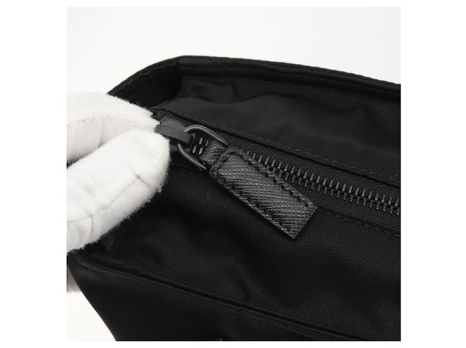 PRADA Robot Tote Bag Nylon Black Silver - Ansicht 19