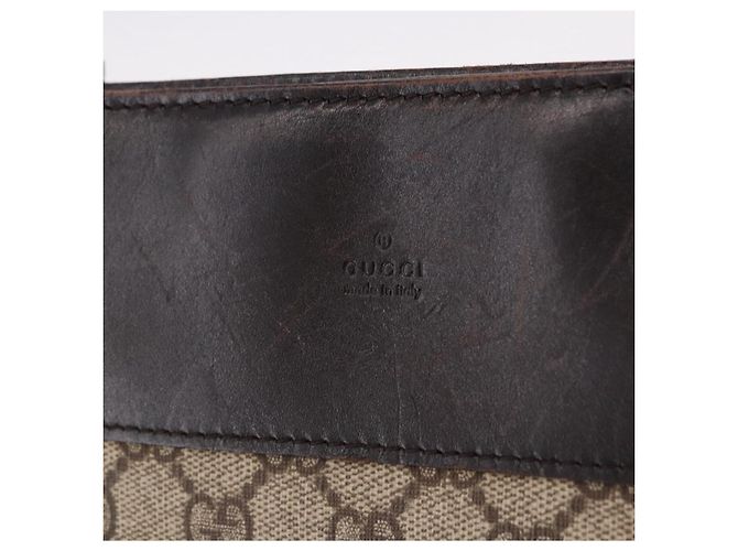 GUCCI GG Supreme Shoulder Bag PVC Beige Silver 27639 - vista 17