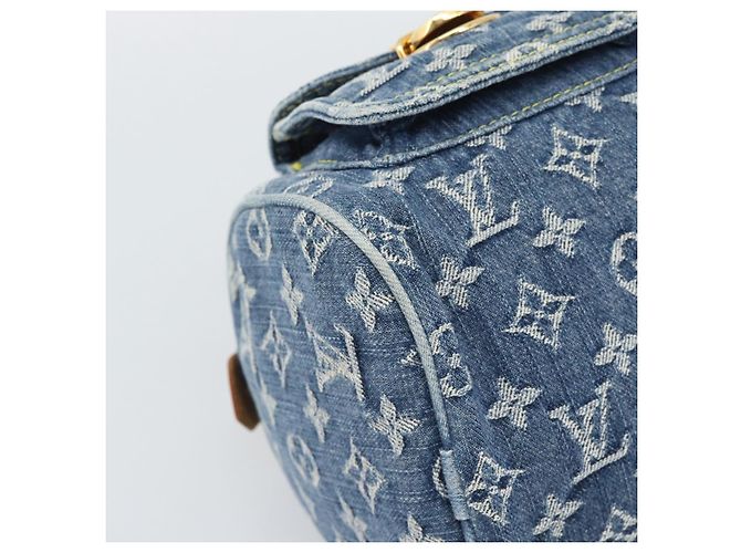 LOUIS VUITTON Monogram Denim Neo Speedy Hand Bag Blue M95019 LV - vista 15