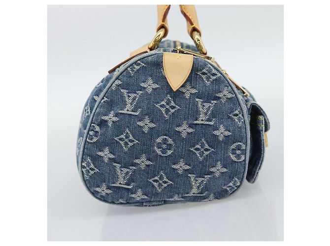 LOUIS VUITTON Monogram Denim Neo Speedy Hand Bag Blue M95019 LV - vista 3