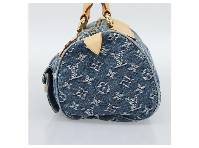 LOUIS VUITTON Monogram Denim Neo Speedy Hand Bag Blue M95019 LV - vista 4