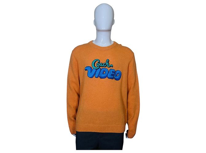 Coach Video bestickter Wollpullover Orange - Ansicht 2