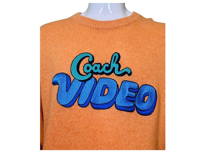 Coach Video bestickter Wollpullover Orange - Ansicht 3