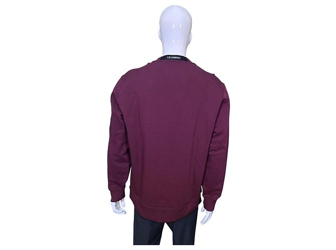 Autre Marque C.P. Company Bordeauxrotes Light Fleece Crew Neck Sweatshirt - Ansicht 3