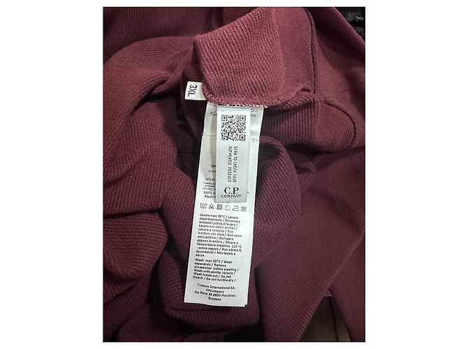 Autre Marque C.P. Company Bordeauxrotes Light Fleece Crew Neck Sweatshirt - Ansicht 6