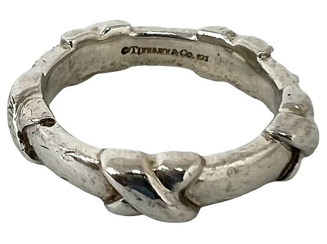 Tiffany & Co Anello Croce Tiffany Vintage Signature Argento - vista 3