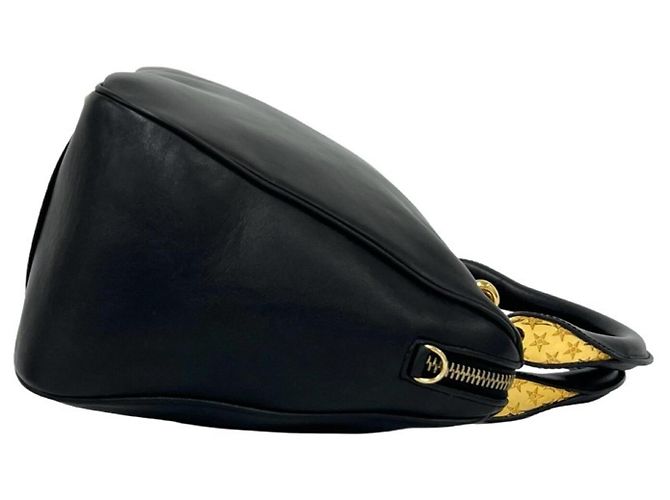 Céline Celine Mini Boston Tasche aus Leder mit Vintage Sternen-geprägtem Logo-Hardware Schwarz - Ansicht 6