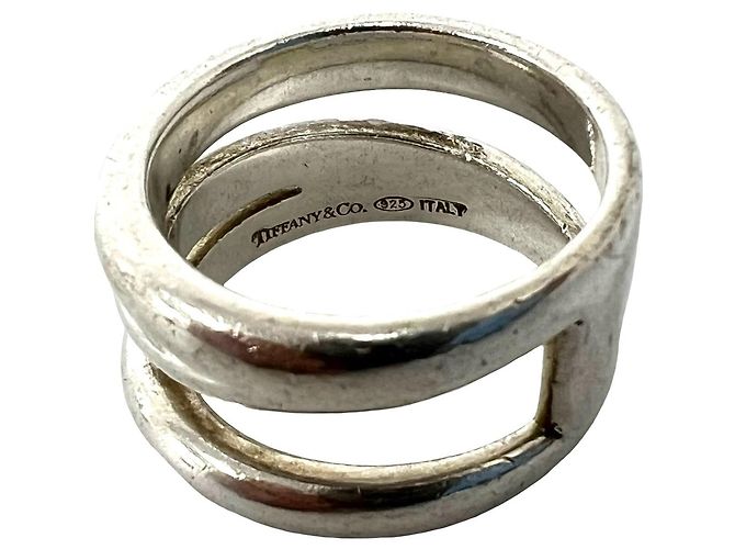 Tiffany & Co Tiffany Vintage Diagonal Band Ring Silber - Ansicht 3