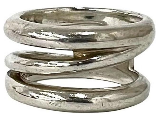Tiffany & Co Tiffany Vintage Diagonal Band Ring Silber - Ansicht 5