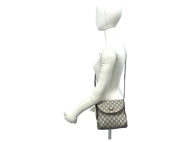 Borsa a tracolla Gucci in pelle marrone - vista 2