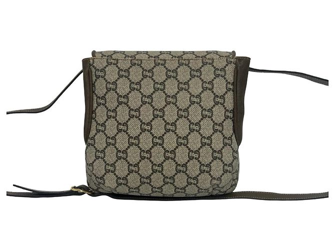 Borsa a tracolla Gucci in pelle marrone - vista 3