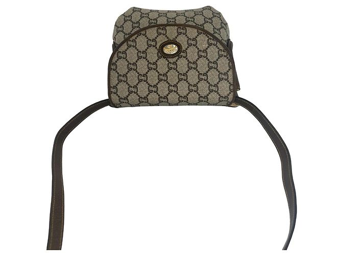 Borsa a tracolla Gucci in pelle marrone - vista 4