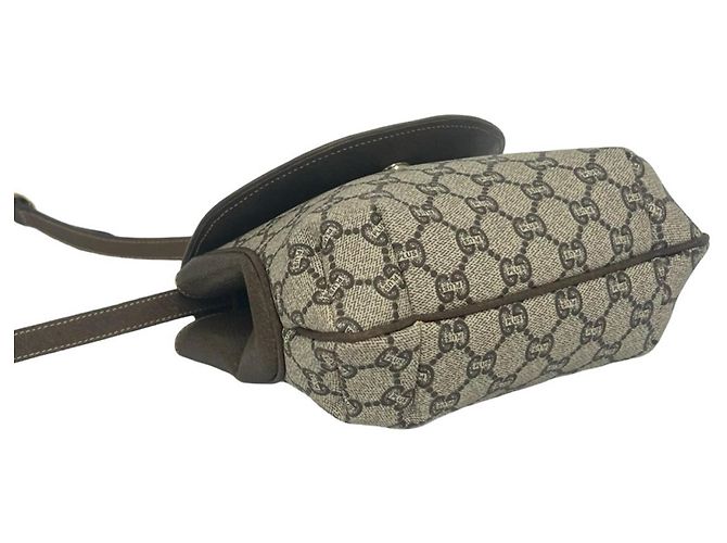 Borsa a tracolla Gucci in pelle marrone - vista 7