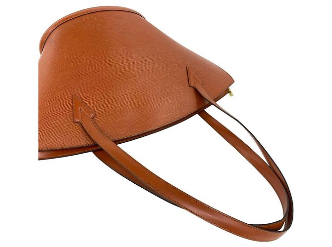Borsa Tote Louis Vuitton Vintage Saint Jacques in pelle Epi Marrone - vista 4