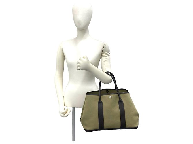 Hermès Bolso de mano Hermes Garden Party PM Castaño Caqui - vista 2