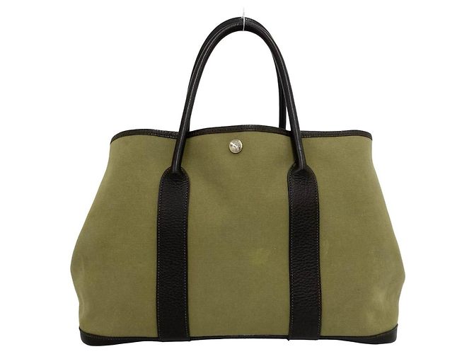 Hermès Bolso de mano Hermes Garden Party PM Castaño Caqui - vista 3