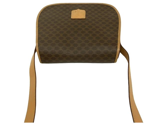 Céline CELINE Vintage Macadam Blazon Pattern Triomphe Schultertasche/Pochette aus Leder Braun - Ansicht 4